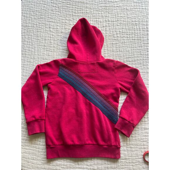 Aviator Nation Girls Pink Zip Hoodie Size 10 - Picture 2 of 4